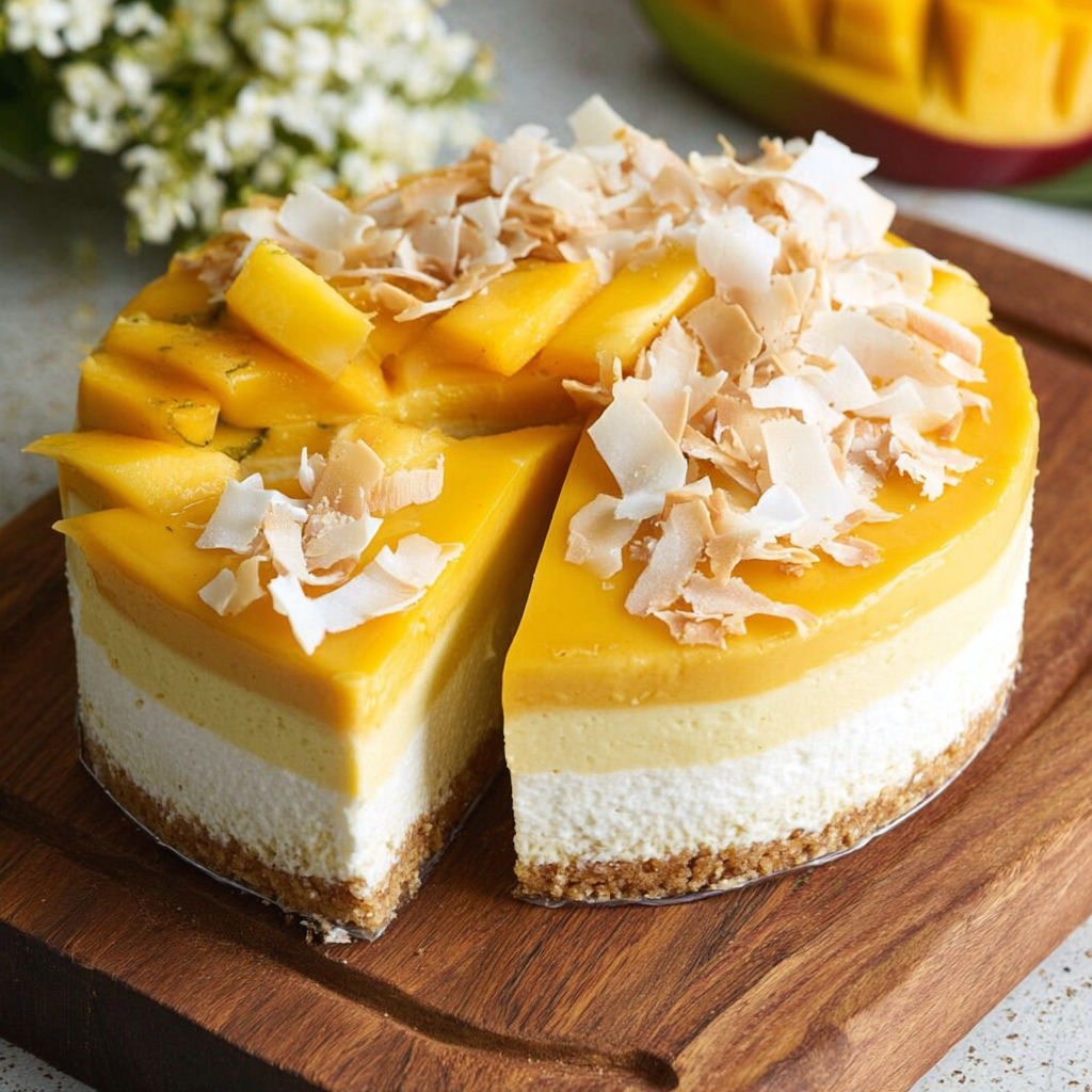 Mango Coconut Cheesecake (Tropical, Creamy & Irresistible)