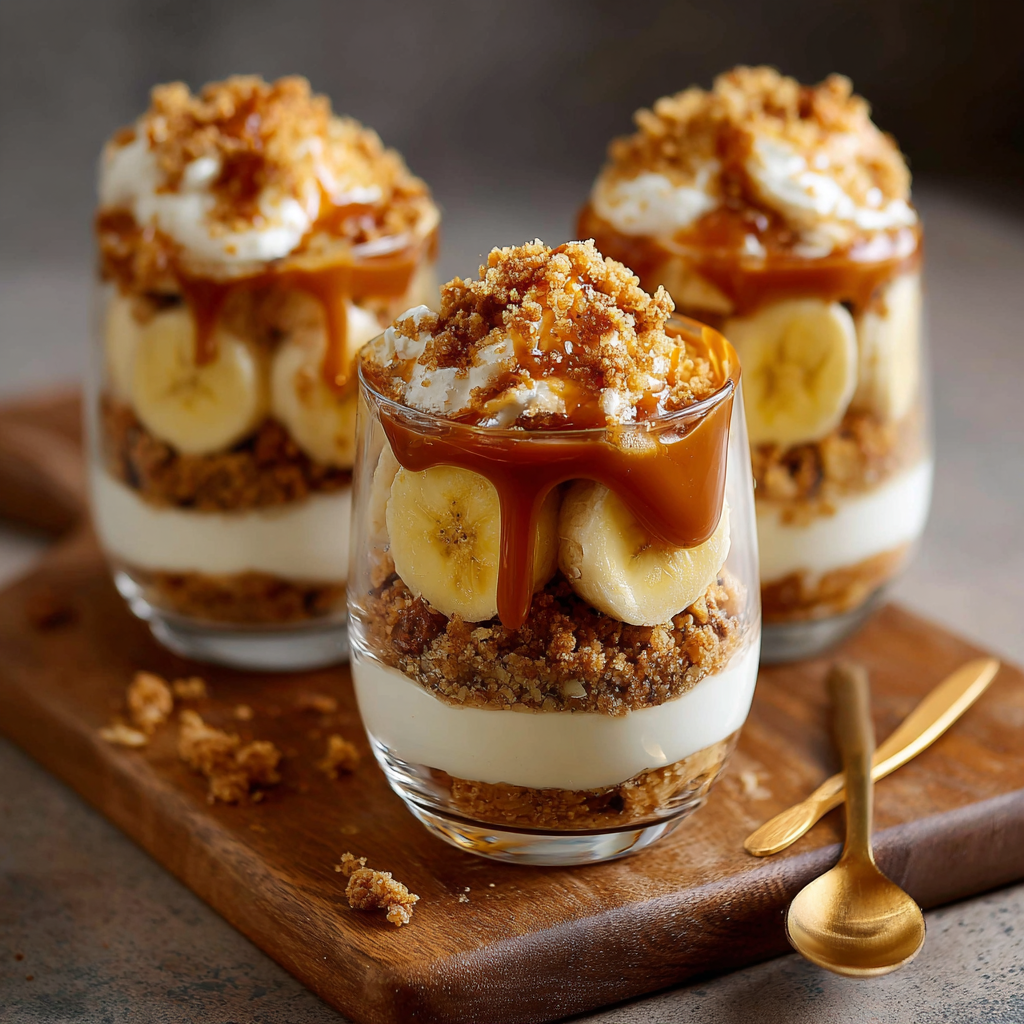 Banana, Caramel & Crumble Parfait 🍌 (Easy, Layered & Decadent)