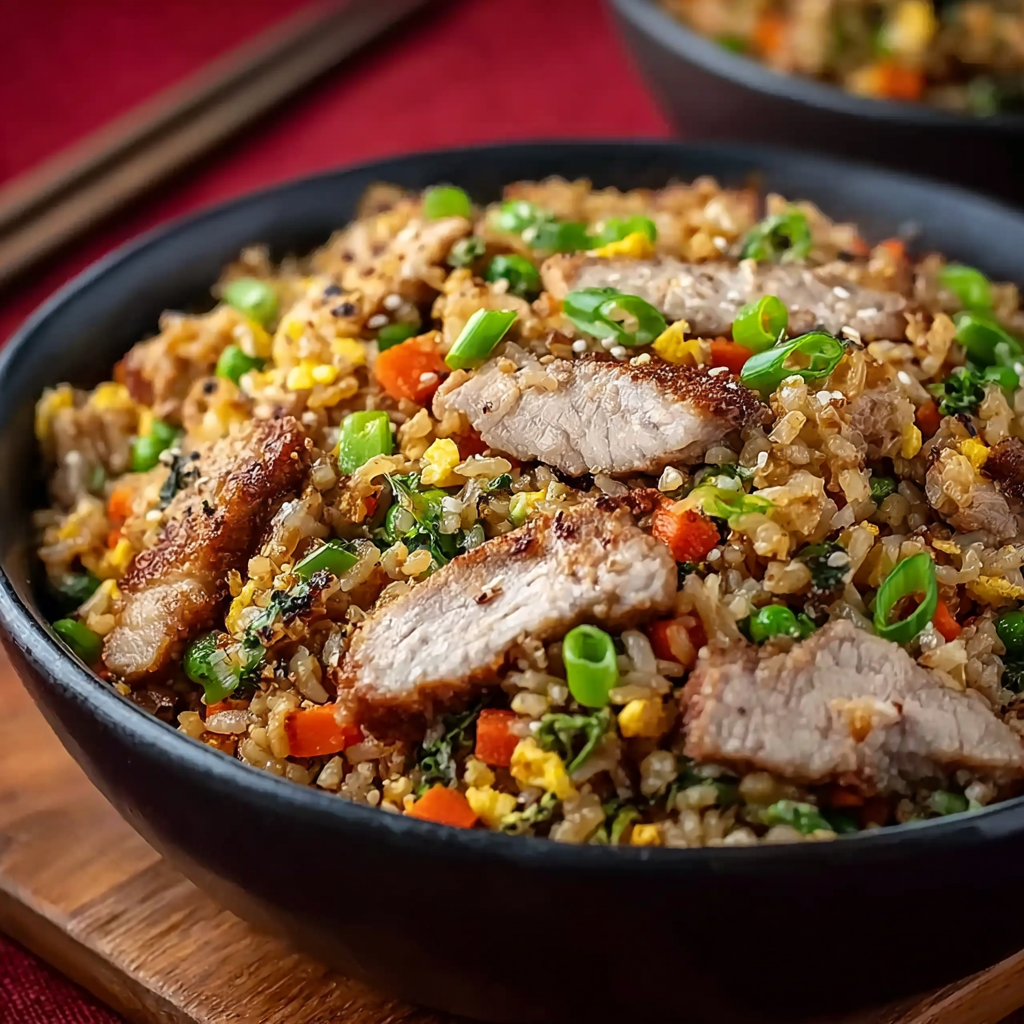 Pork Tenderloin Fried Rice 🍚🥩 (Savory, Quick & Flavor-Packed)