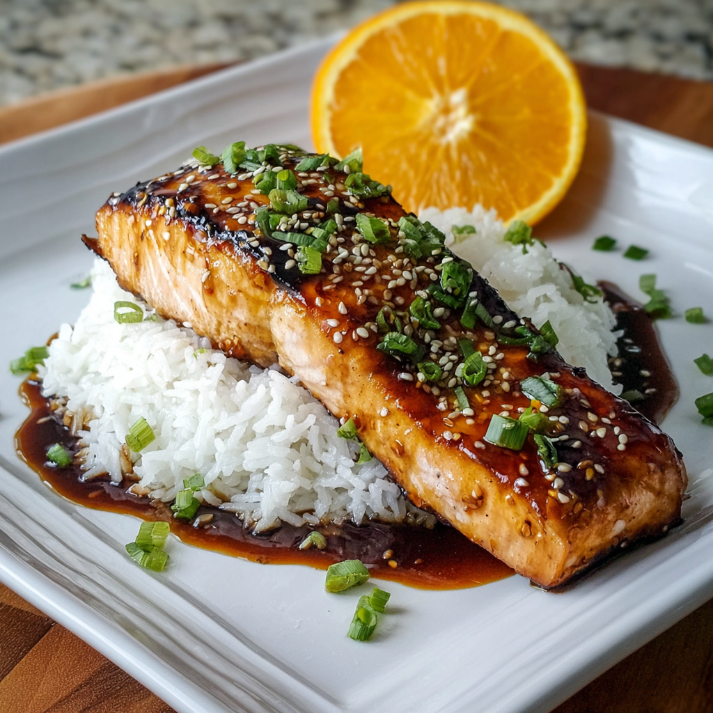 Orange Teriyaki Salmon 🍊🐟 (Sweet, Savory & Glazed to Perfection)