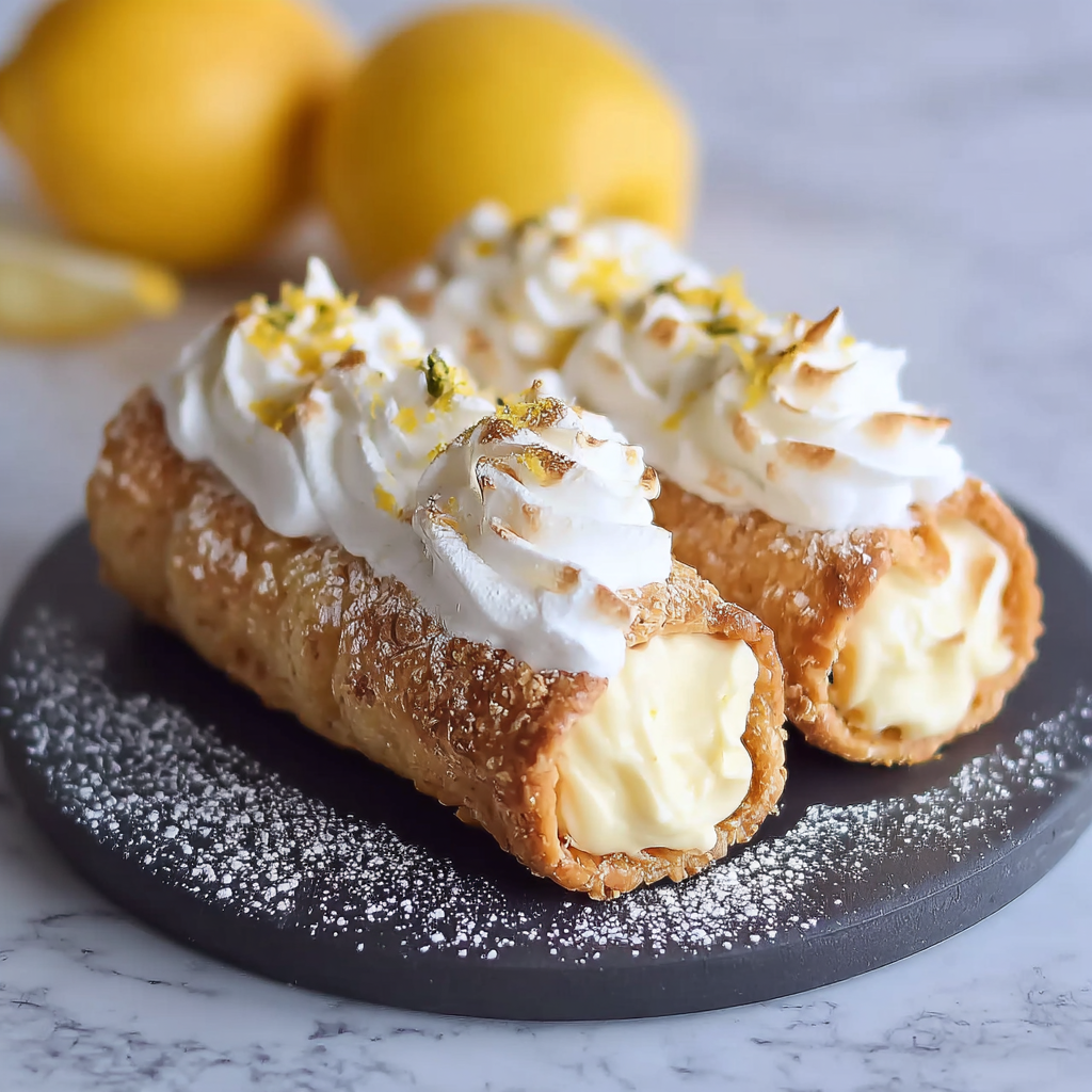 Lemon Meringue Pie Style Cannoli