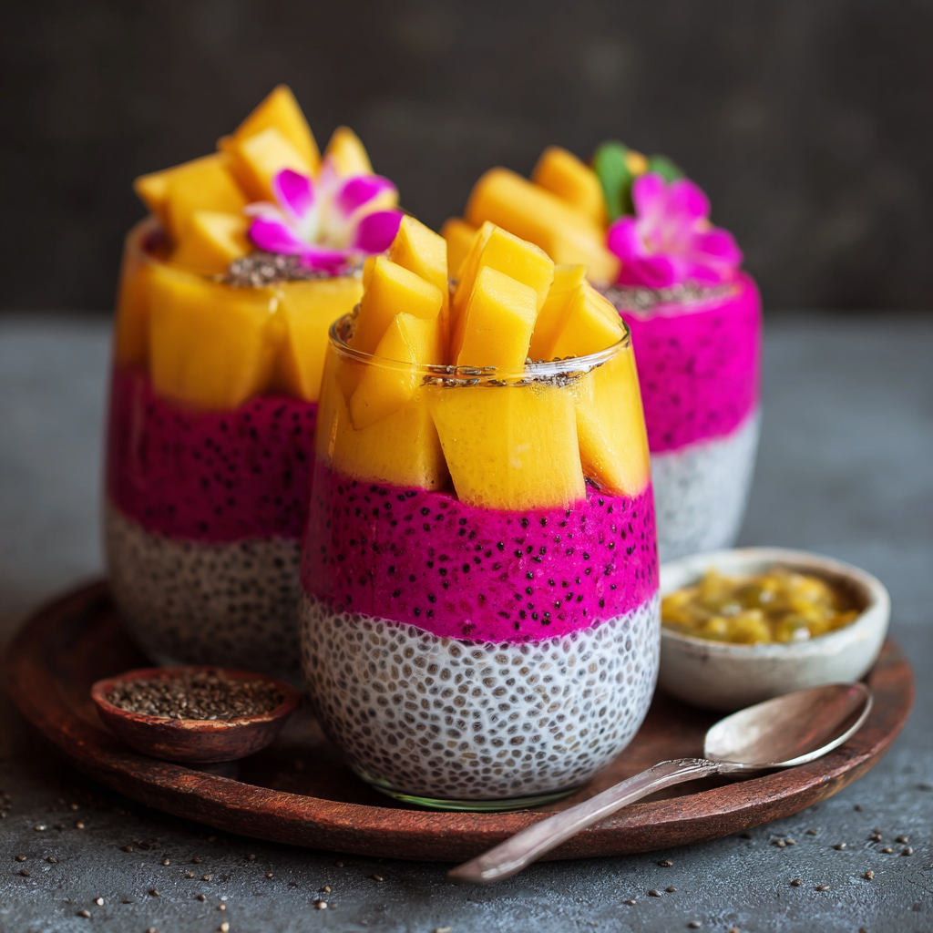 Mango & Dragon Fruit Chia Pudding: A Tropical, Nutrient-Packed Delight