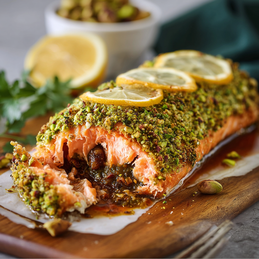 Pistachio-Crusted Salmon 🐟🌿 (Nutty, Crispy & Elegant)