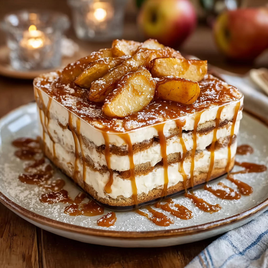 Salted Caramel & Sautéed Apple Tiramisu