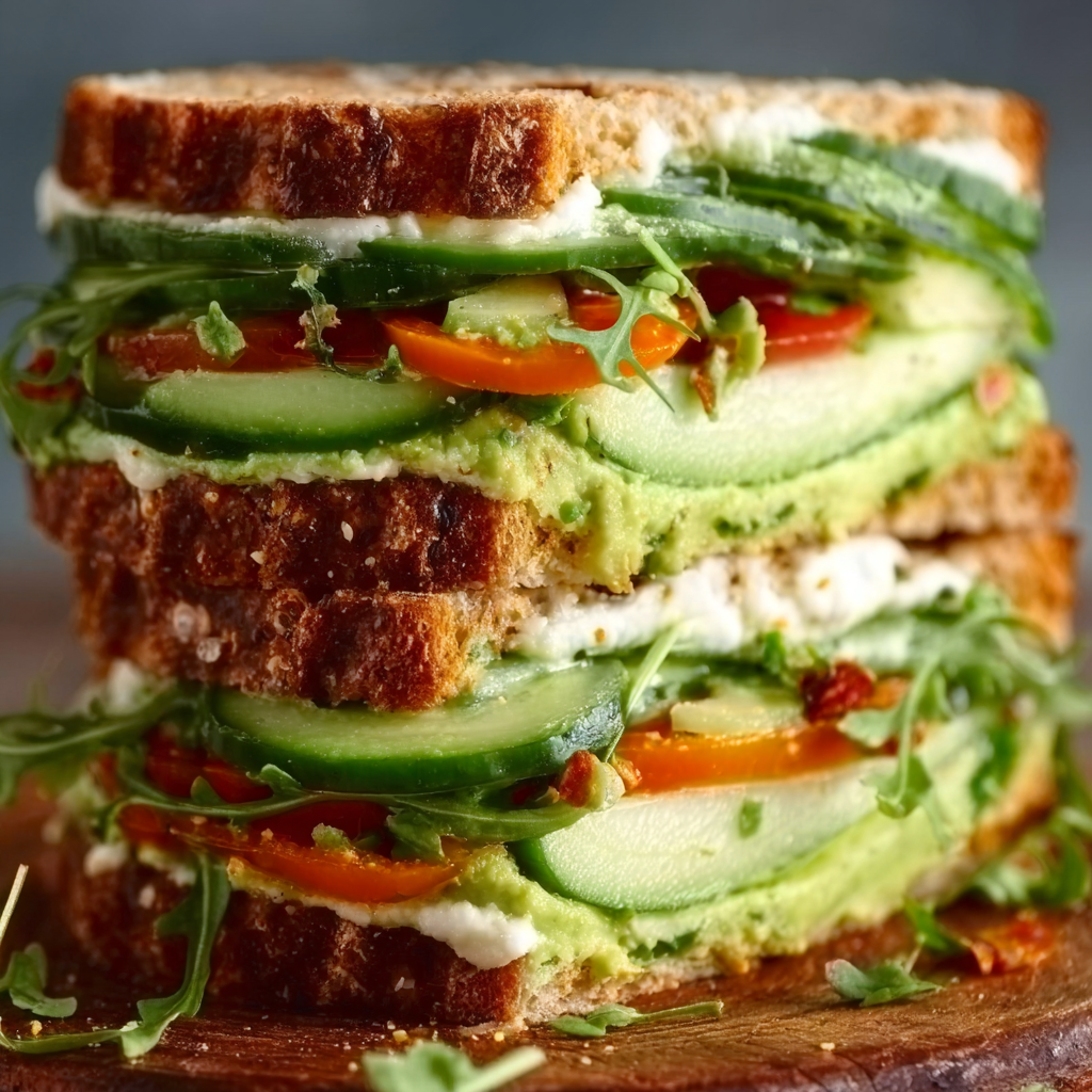 Loaded Cucumber & Avocado Sandwich