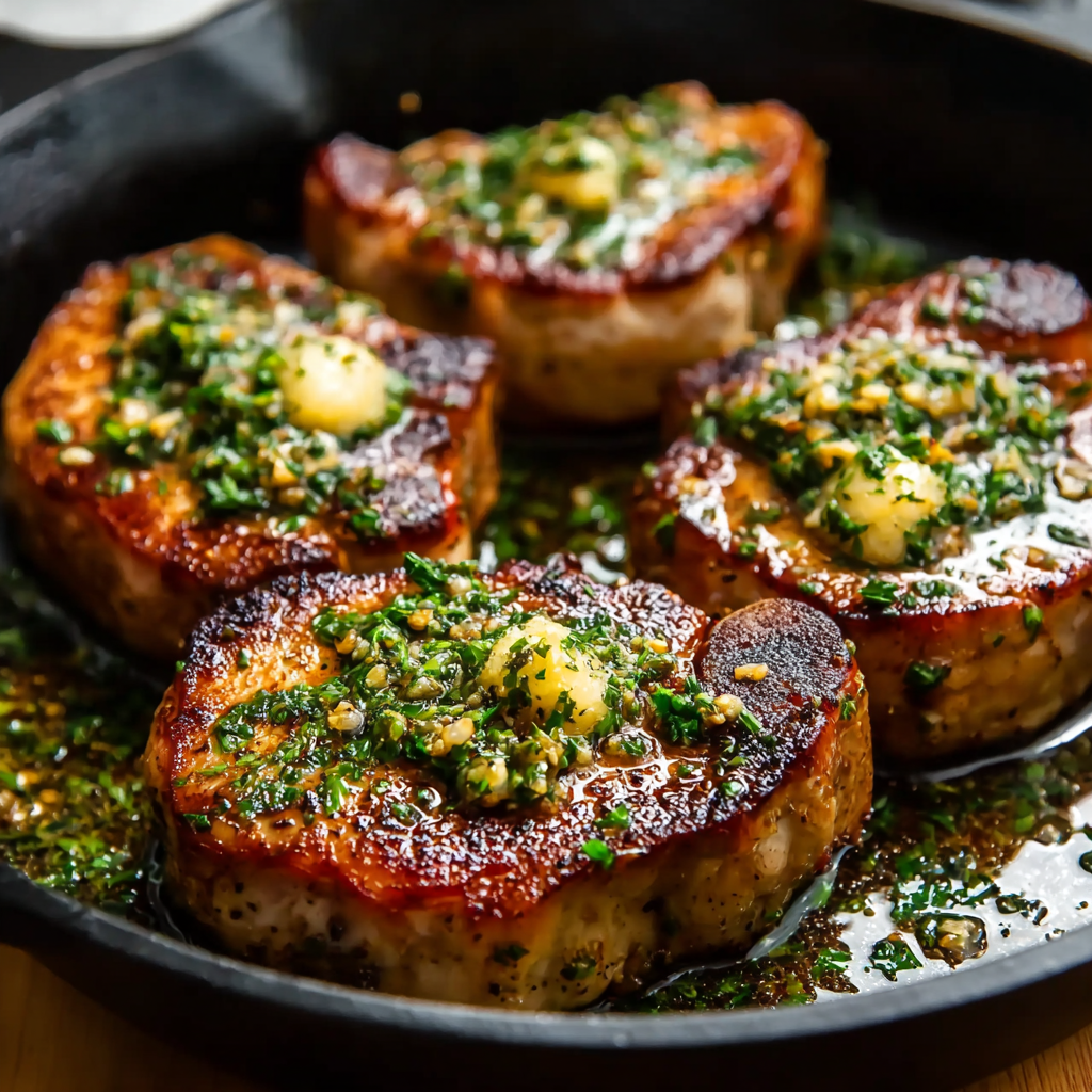 Garlic Butter Pan-Seared Pork Chops (Juicy, Golden & Restaurant-Quality)