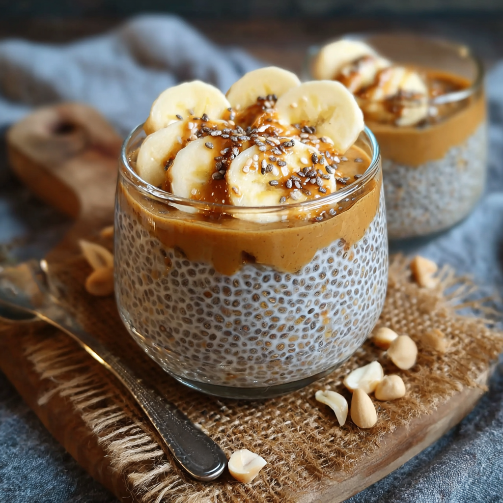 Peanut Butter & Banana Chia Pudding