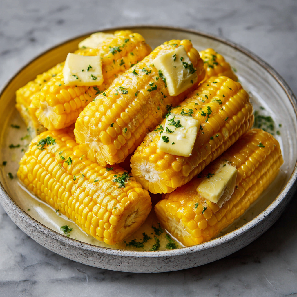 Easy Boiled Corn on the Cob (Milk & Butter Method) 🌽🧈🥛