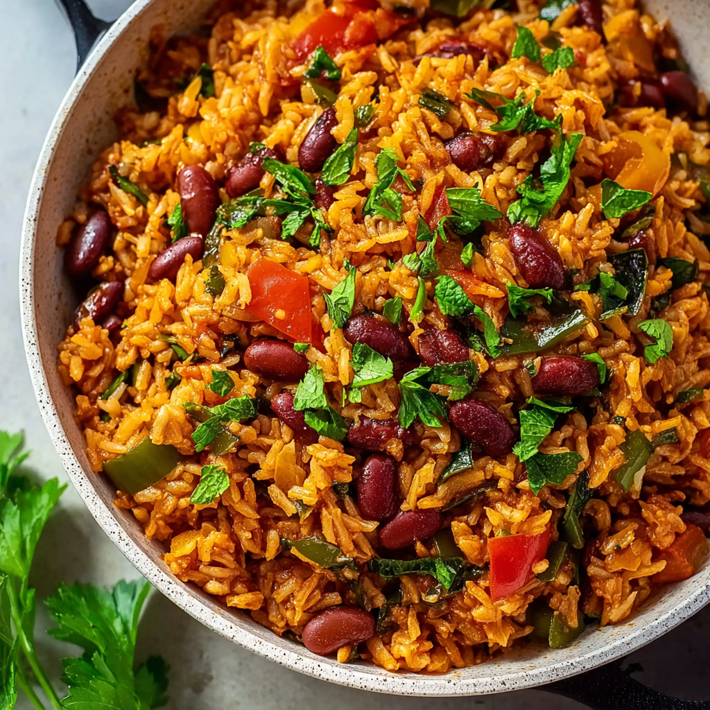 Healthy Mediterranean Rice and Beans (Wholesome, Protein-Packed & Easy One-Pot Meal)