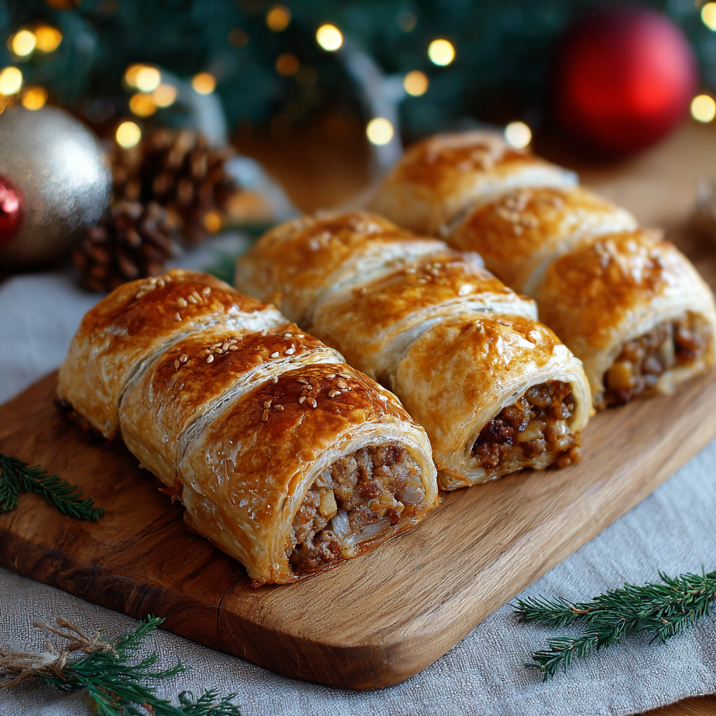 Christmas Sausage Rolls (Buttery, Flaky & Festive Party Favorite)