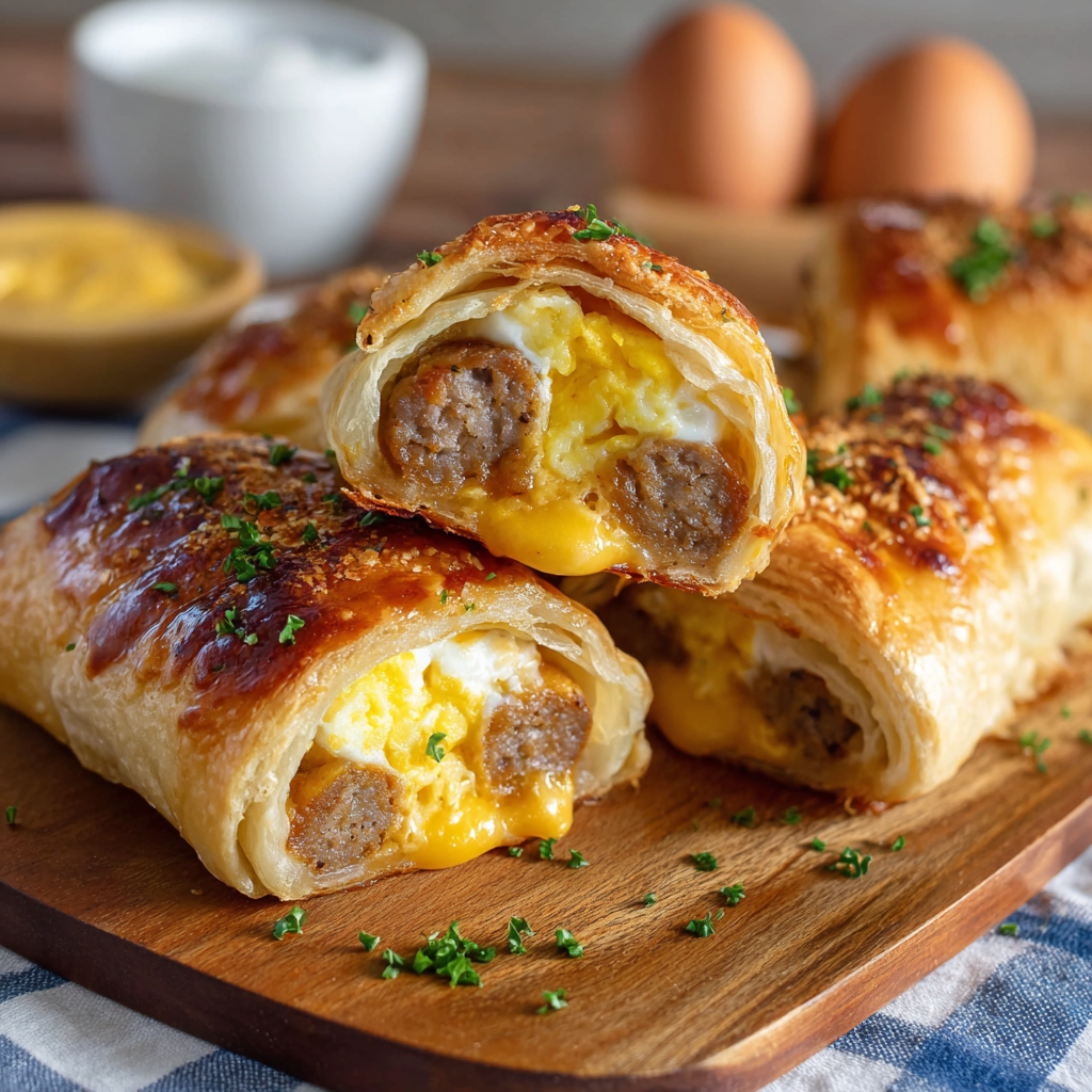 Quick & Delicious Sausage Egg Breakfast Rolls