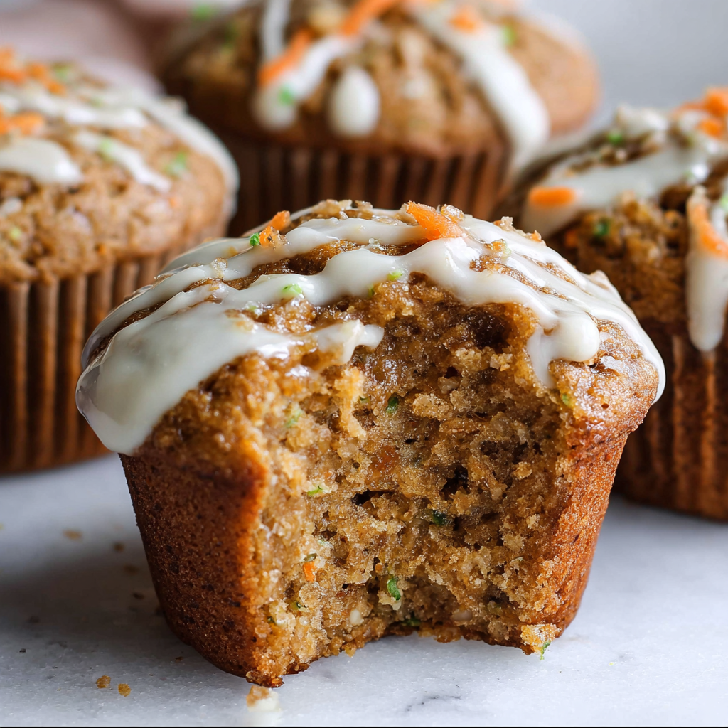 Carrot Cake Zucchini Muffins Recipe (Moist, Healthy & Naturally Sweet)