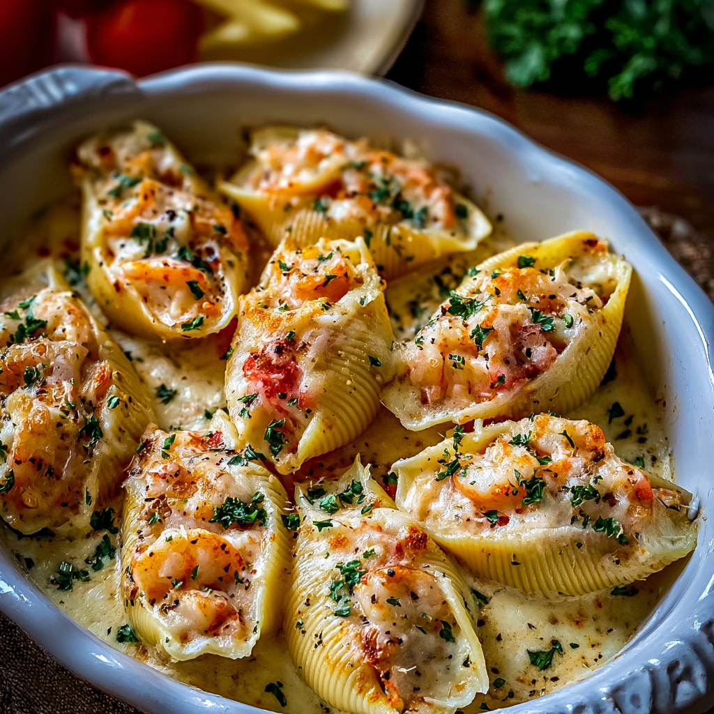 Creamy Seafood Stuffed Shells: A Decadent Italian-Inspired Dish