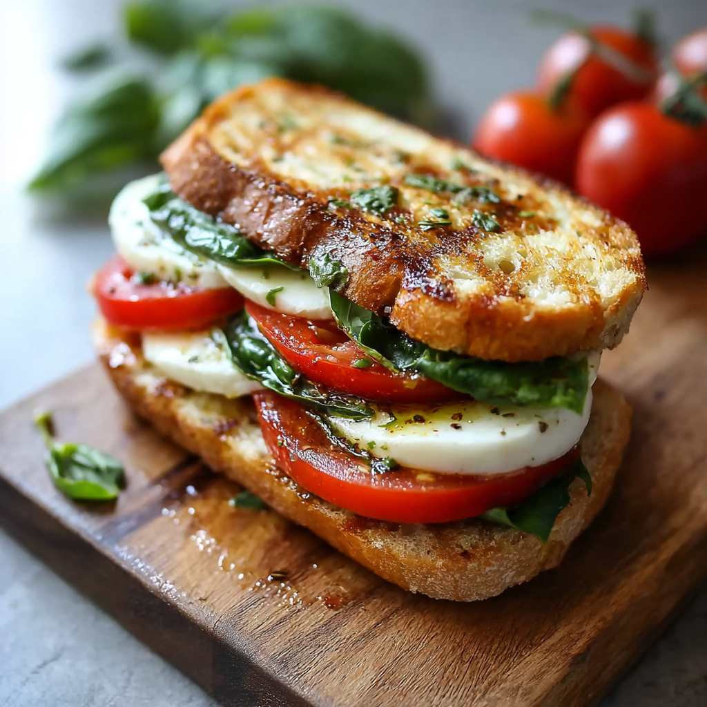 Fresh Caprese Sandwich Recipe (Simple, Juicy & Full of Italian Flavor)
