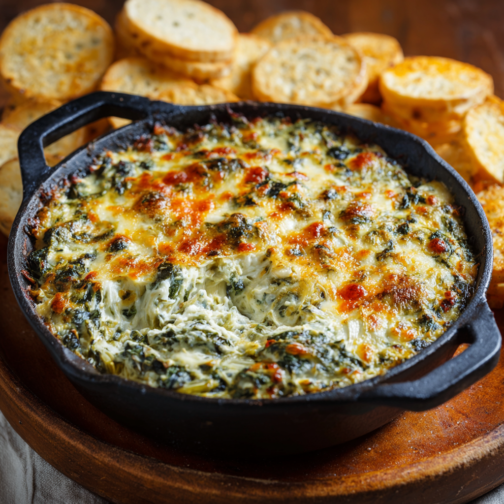 Hot Spinach and Artichoke Dip 🥬🧀🔥