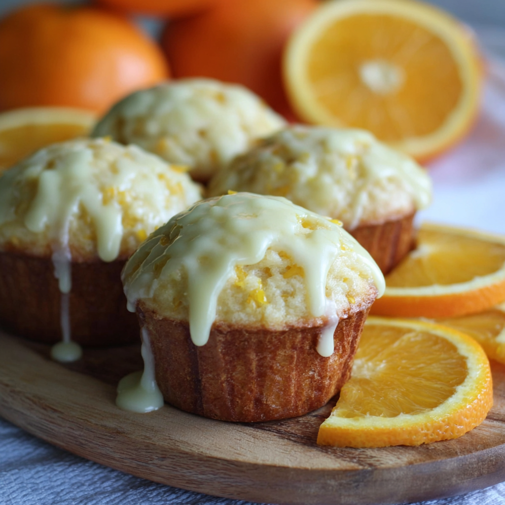Orange Sour Cream Muffins with Zesty Orange Glaze 🍊🧁✨