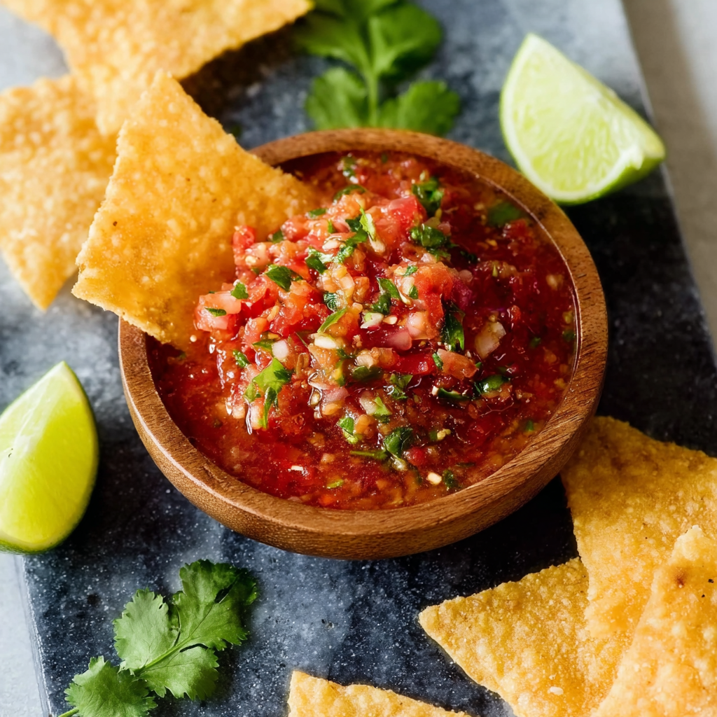 Easy Restaurant-Style Salsa Recipe 🌶️🍅🥣