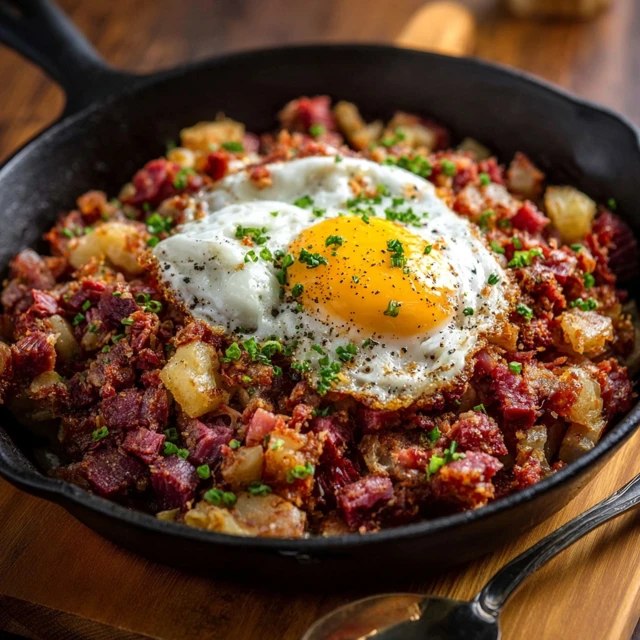 Corned Beef Hash with Egg (Crispy Diner-Style Breakfast Skillet, 30 Min)