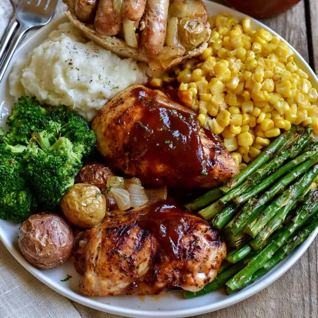Grilled Chicken Dinner (Juicy Marinated Chicken with Veggies & Potatoes, 40 Min)