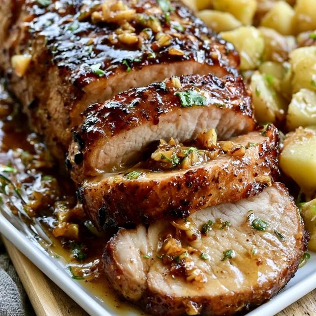 Honey Garlic Pork Tenderloin (Juicy Seared & Roasted Pork in Sticky Glaze, 40 Min)