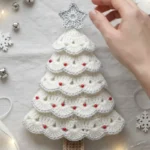 Crochet Scalloped Christmas Tree Ornament Pattern